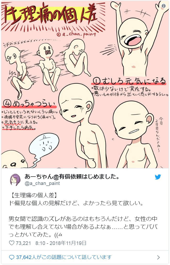 女生“生理痛差异”的插画 绘师手绘插画生理痛通俗易懂