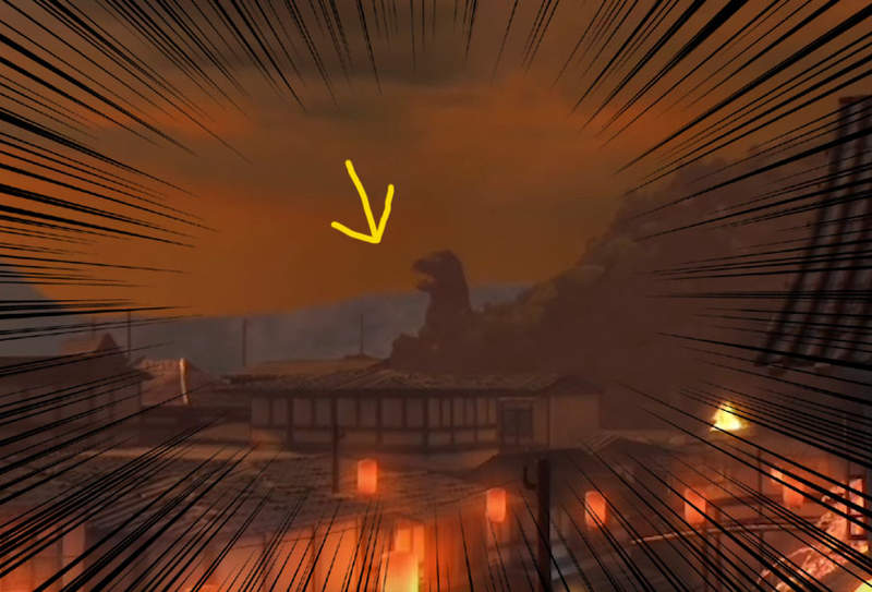 游戏中的哥斯拉彩蛋 《刺客任务》哥斯拉吐火临场感十足