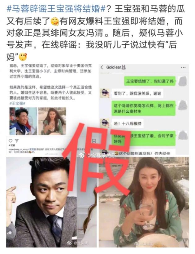 马蓉辟谣不同意王宝强再婚 已提交证据交由律师处理