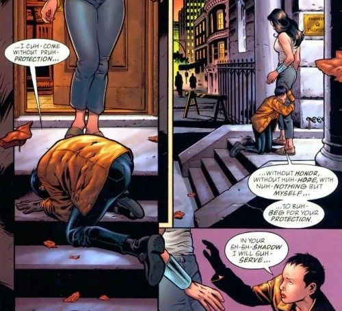 DC漫画《神奇女侠：海克提亚誓约》 蝙蝠侠跪地亲吻神奇女侠大腿掉价