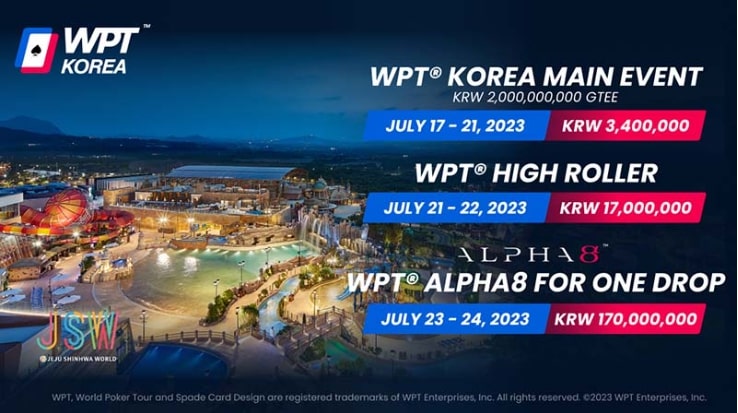 【EV扑克】一滴水豪客赛首次登录亚洲 WPT韩国站7月在济州举行