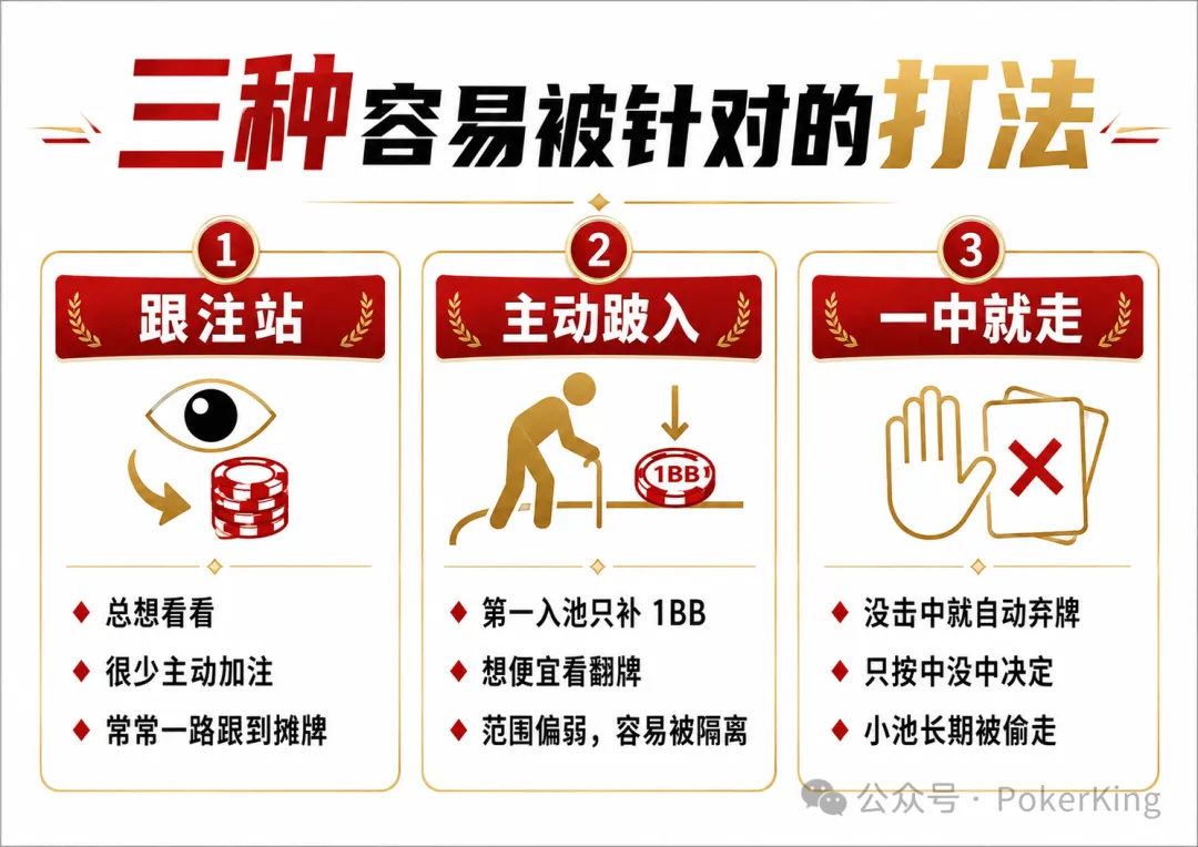 【EV扑克】跟注站、主动跛入、一中就走——现金桌最容易被吃穿的三种打法,你中招了吗?